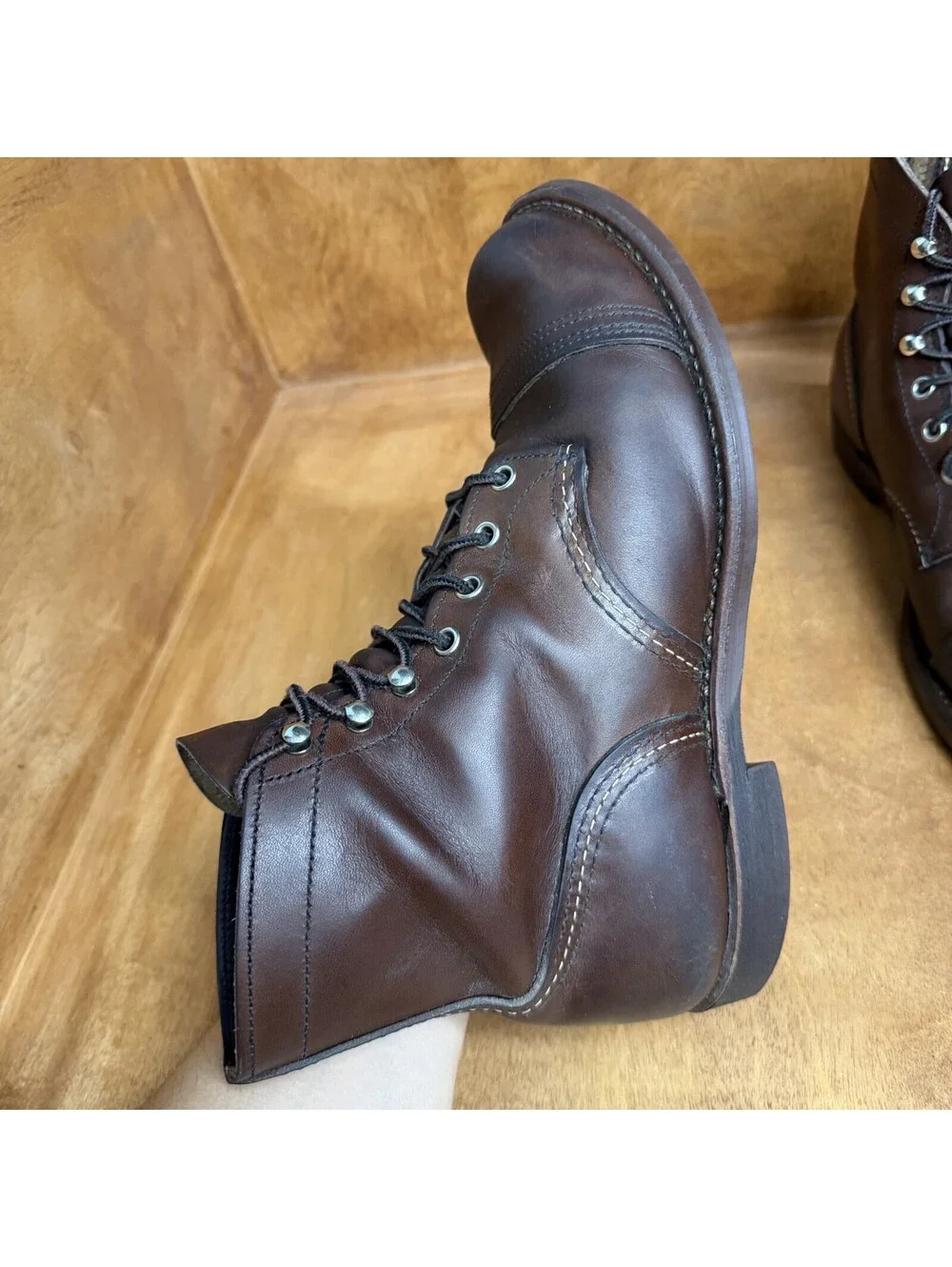 Red Wing Iron Ranger 6-Inch Boots Heritage 8111 Amber Harness Leather Men 8.5 E2